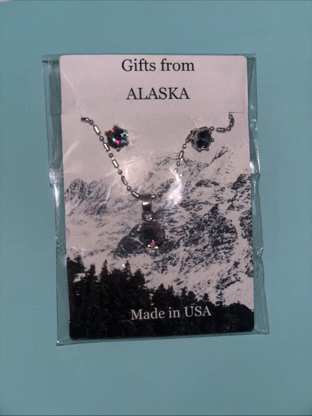 Alaska Pendant & Stud Earring Set - Silver Unused